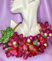 Red Grape Neckpiece Design