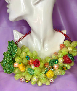 Green Grape Neckpiece Design