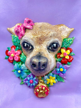 Pet Portrait Brooch Design