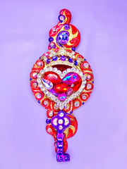 Crowned Heart Lock Brooch Design
