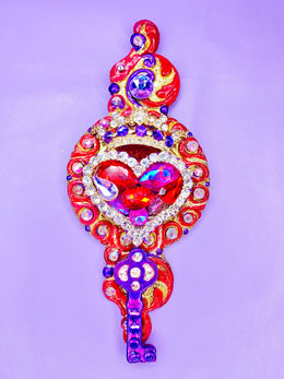 Crowned Heart Lock Brooch Design