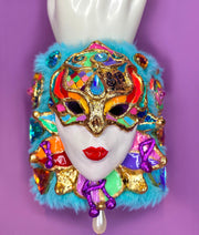Venetian Mask Fluffy Bangle Design