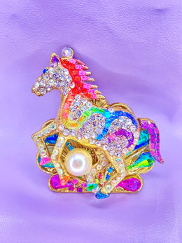 Rainbow Pony Brooch Design