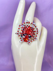 Crimson Web Ring Design