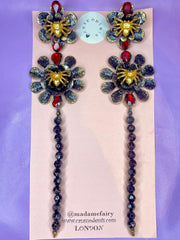 Spider Blossom Drop Earrings