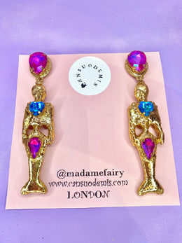 Skeleton Mermaid Earrings